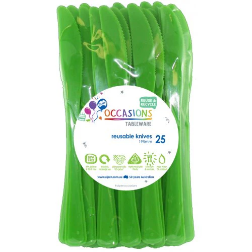 Reusable Knives Lime 20Pk
