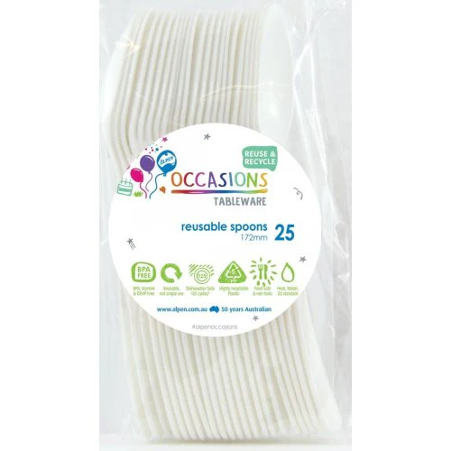 Reusable Spoons White 20Pk
