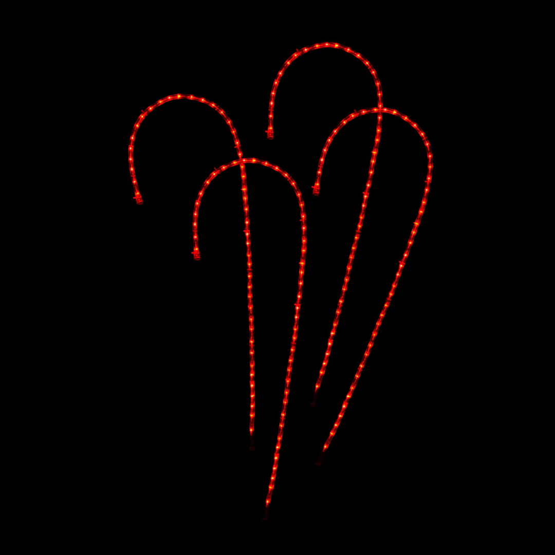 RGB Lightshow Candy Cane Stakes 4pc - Image 2