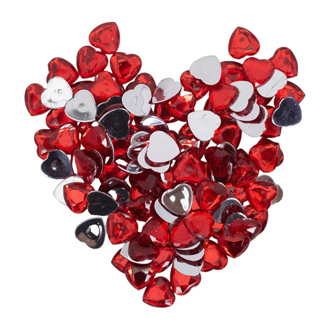 Rhinestone Hearts 100pk