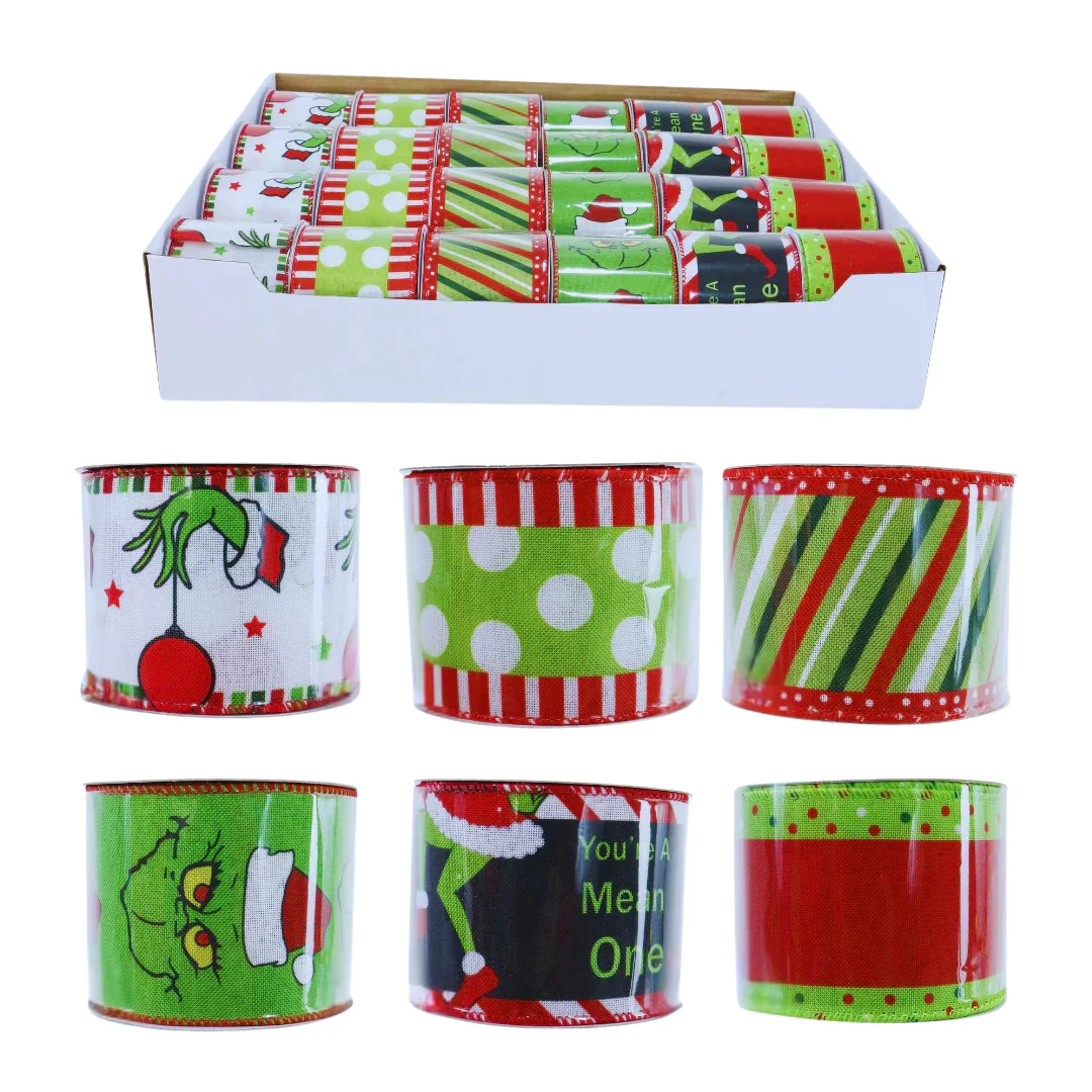 Mean Green Ribbon 63mmx 2.7m Assorted - Image 2