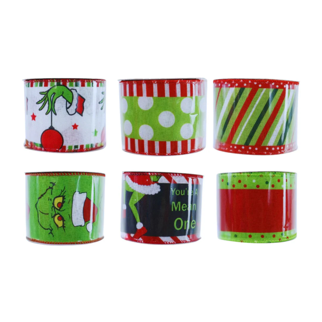 Mean Green Ribbon 63mmx 2.7m Assorted - Image 3