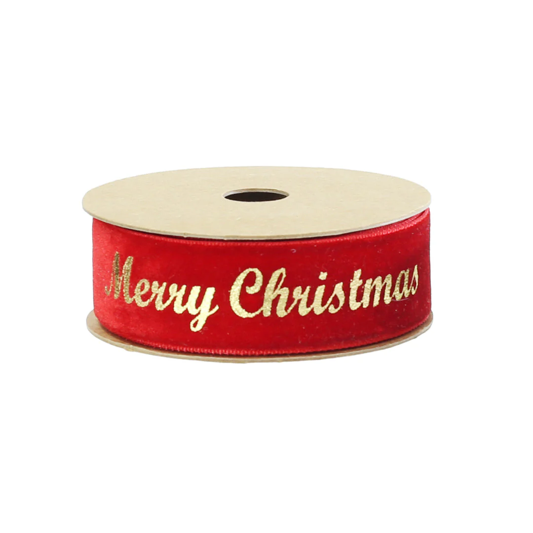 Ribbon Velvet Foil 25mmx2.5m Assorted - Image 2