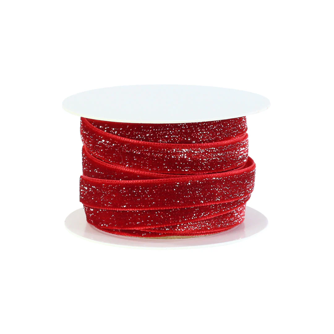 Ribbon Velvet Sparkle 10mmx2m Assorted - Image 2