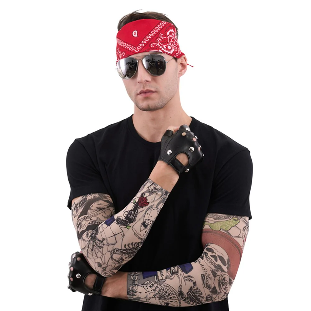 Rocker Dress Up Kit-Bandana, Glasses, Tatto Sleeves, Gloves