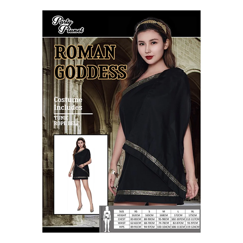 Roman Goddess Costume Size M Including Tunic, Rope Belt