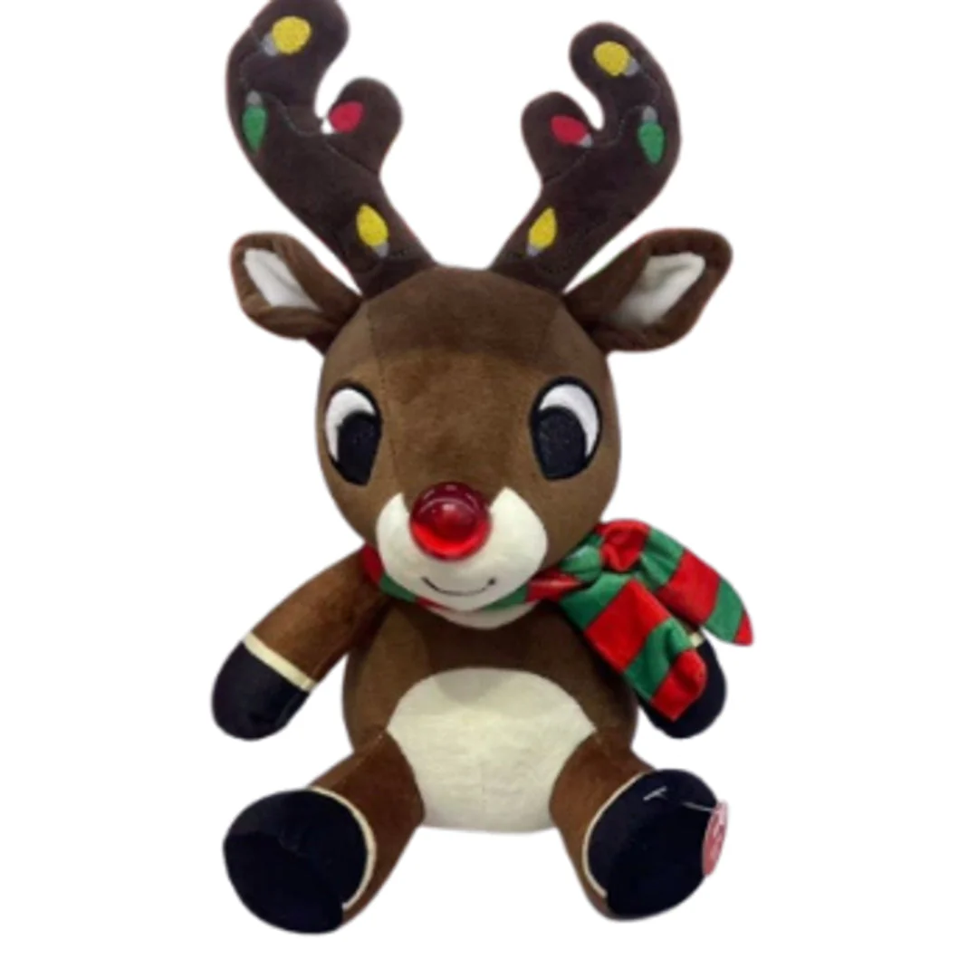 Rudolf Red Nose Shaking And Light Up Singing