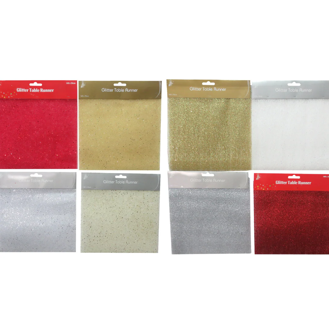 Runner Glit Organza 140cm Assorted