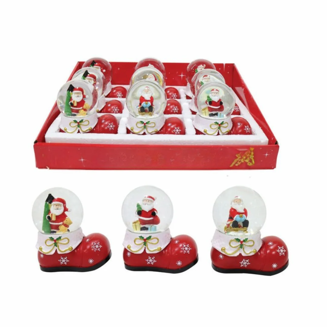 Santa Boot Water Ball 6.5cm Assorted