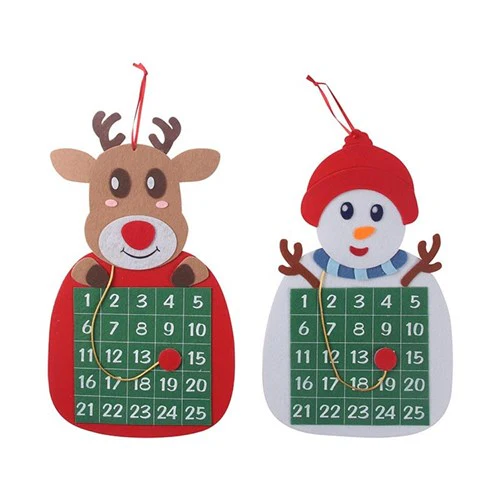 Santa Felt Hanging Advent Calender-35x21cm - Image 2