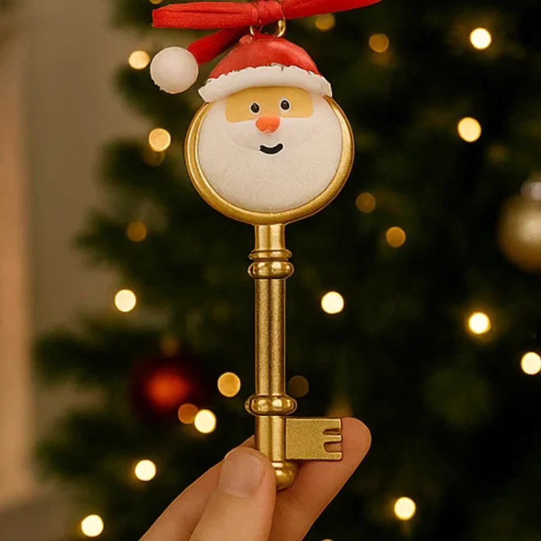 Santa Magic Key With Ribbon 11cm