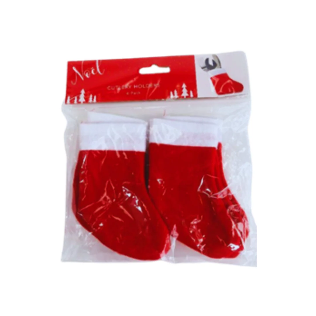 Santa Sack and Stocking Utensil Holders 4pk Set