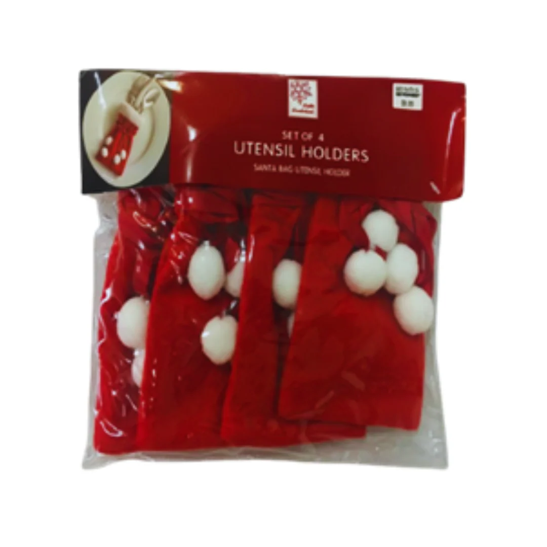 Santa Sack and Stocking Utensil Holders 4pk Set - Image 2