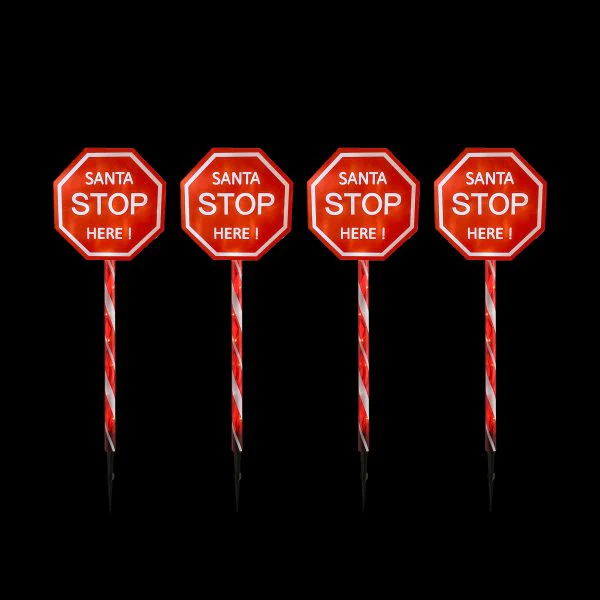 Santa Stop Here Stake Connectable