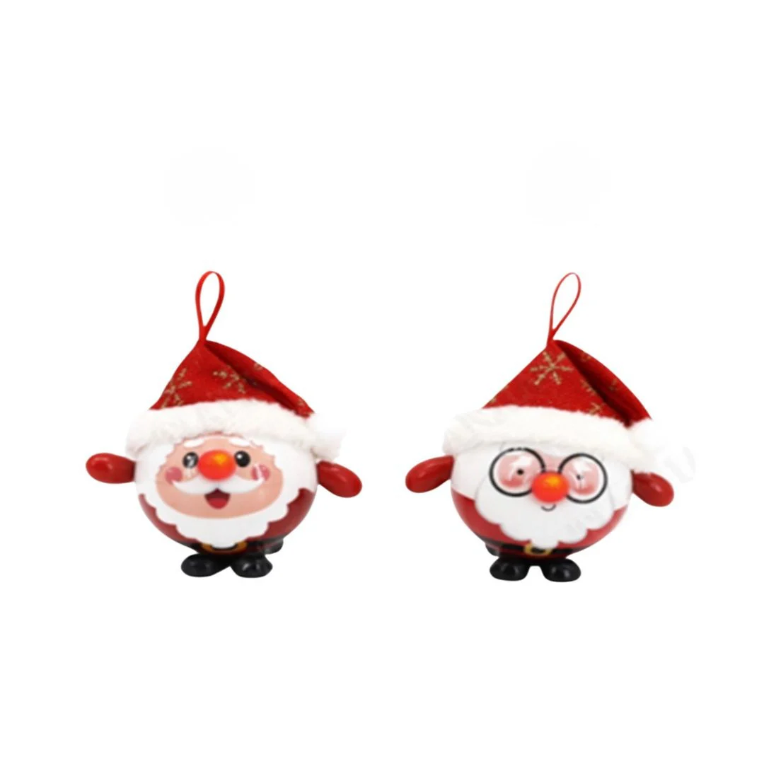 Santa With Feet Baubil With Flashing Nose - Image 2