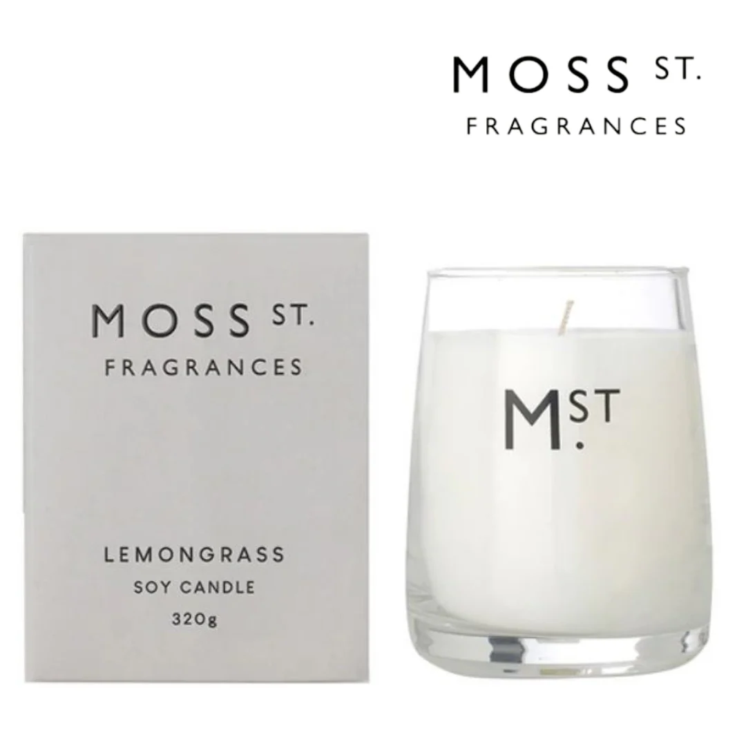 Moss St Lemongrass - Large Soy Candle 370g
