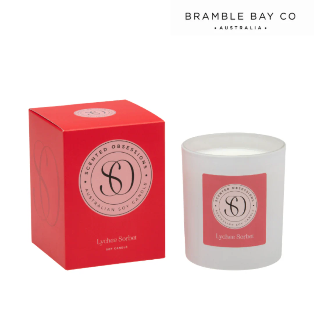 Lychee Peony Candle 300g Scented Obsessions