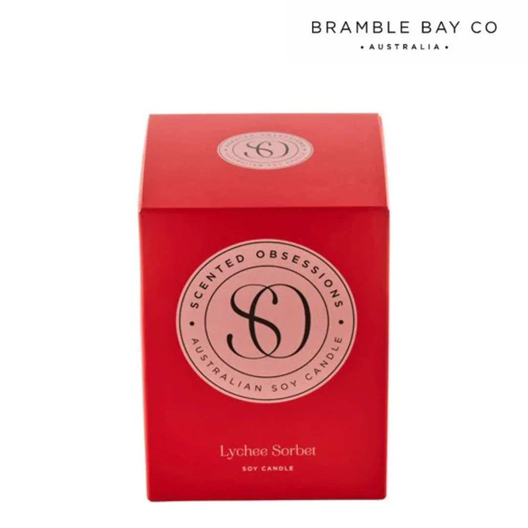 Lychee Peony Candle 300g Scented Obsessions - Image 4