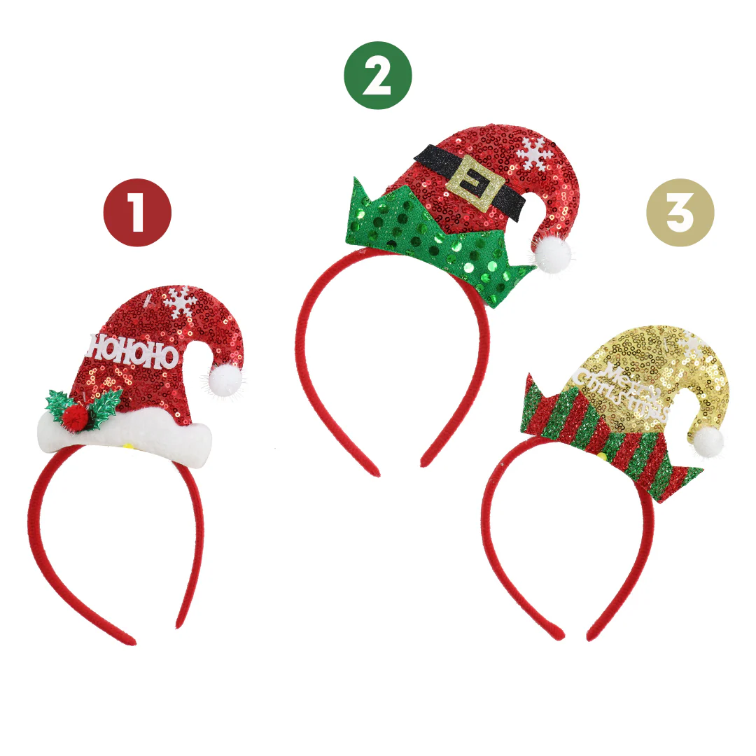 Headband Sequin Hat Asst