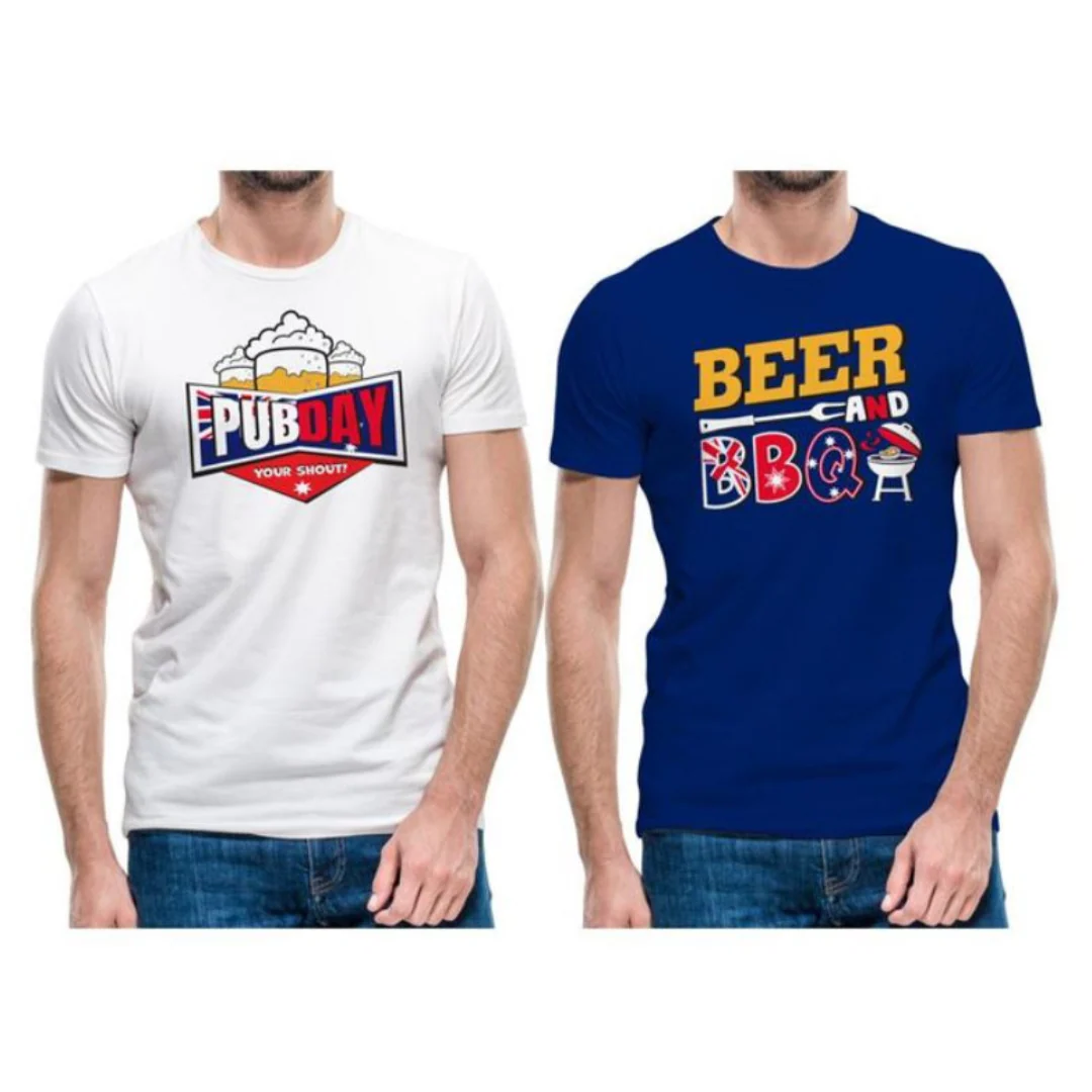 Shirt Short Sleeve Adults Blue and White