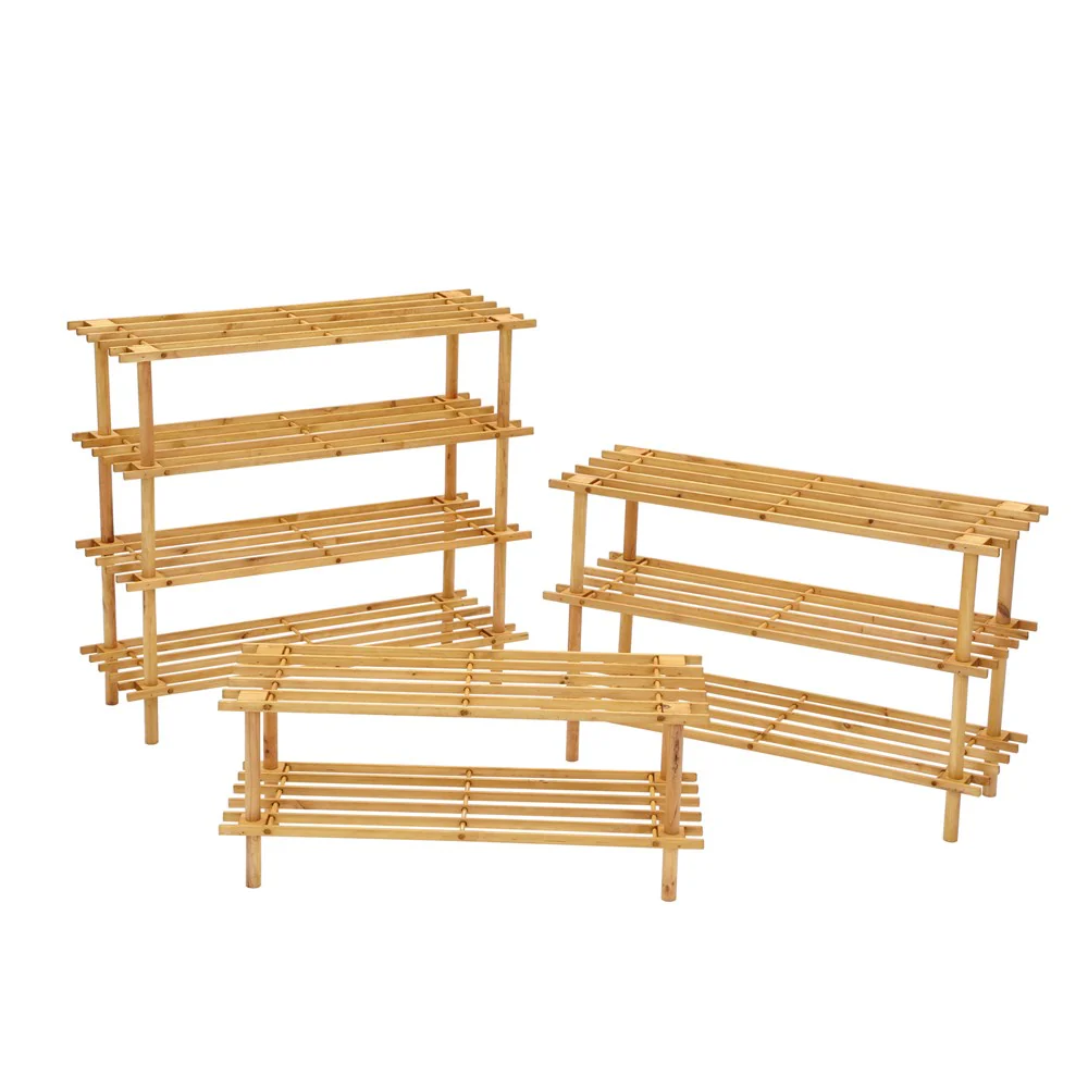 SHOE RACK 4 TIER 74X26X70CM WOODEN *FSC100% SCS-COC-009941 - Image 3