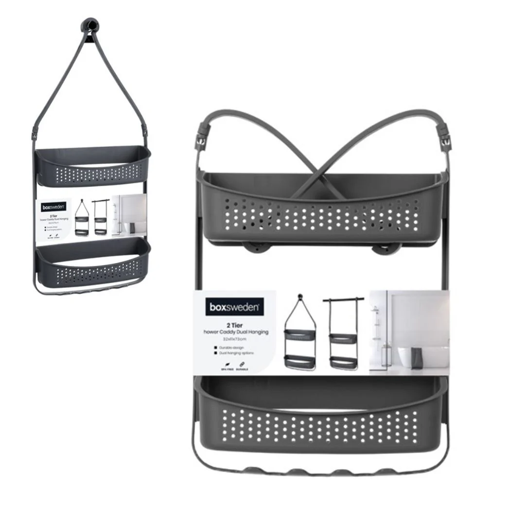 Boxsweden Shower Caddy 2 Tierdual Hanging32X11X73Cm
