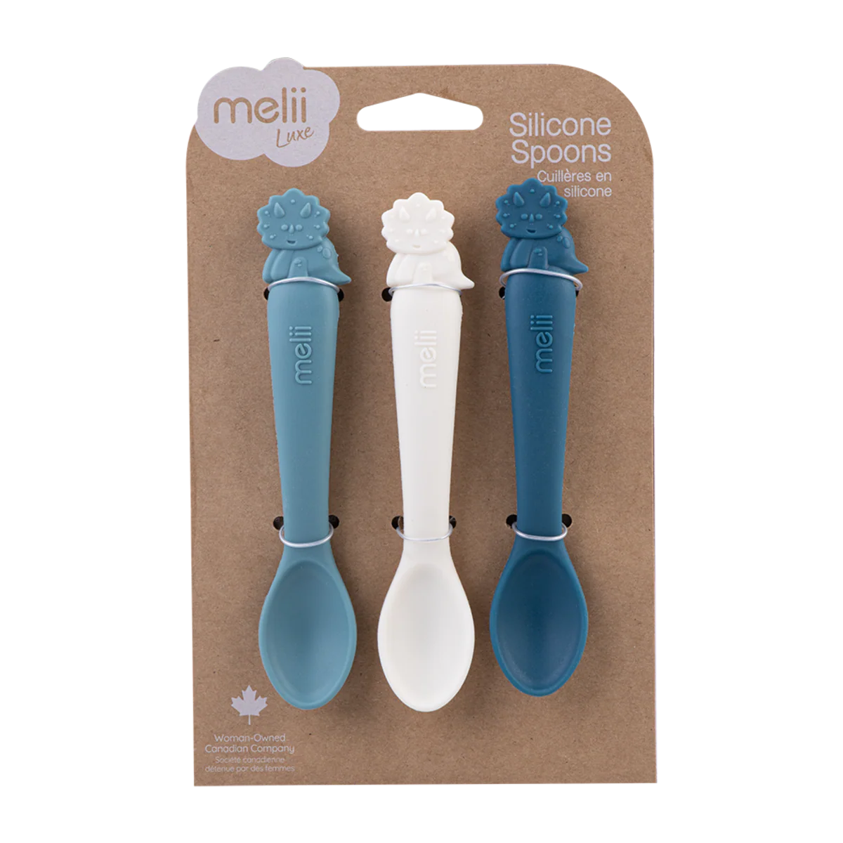 Melii Silicone Spoons 3 Pack Dinosaur - Image 3