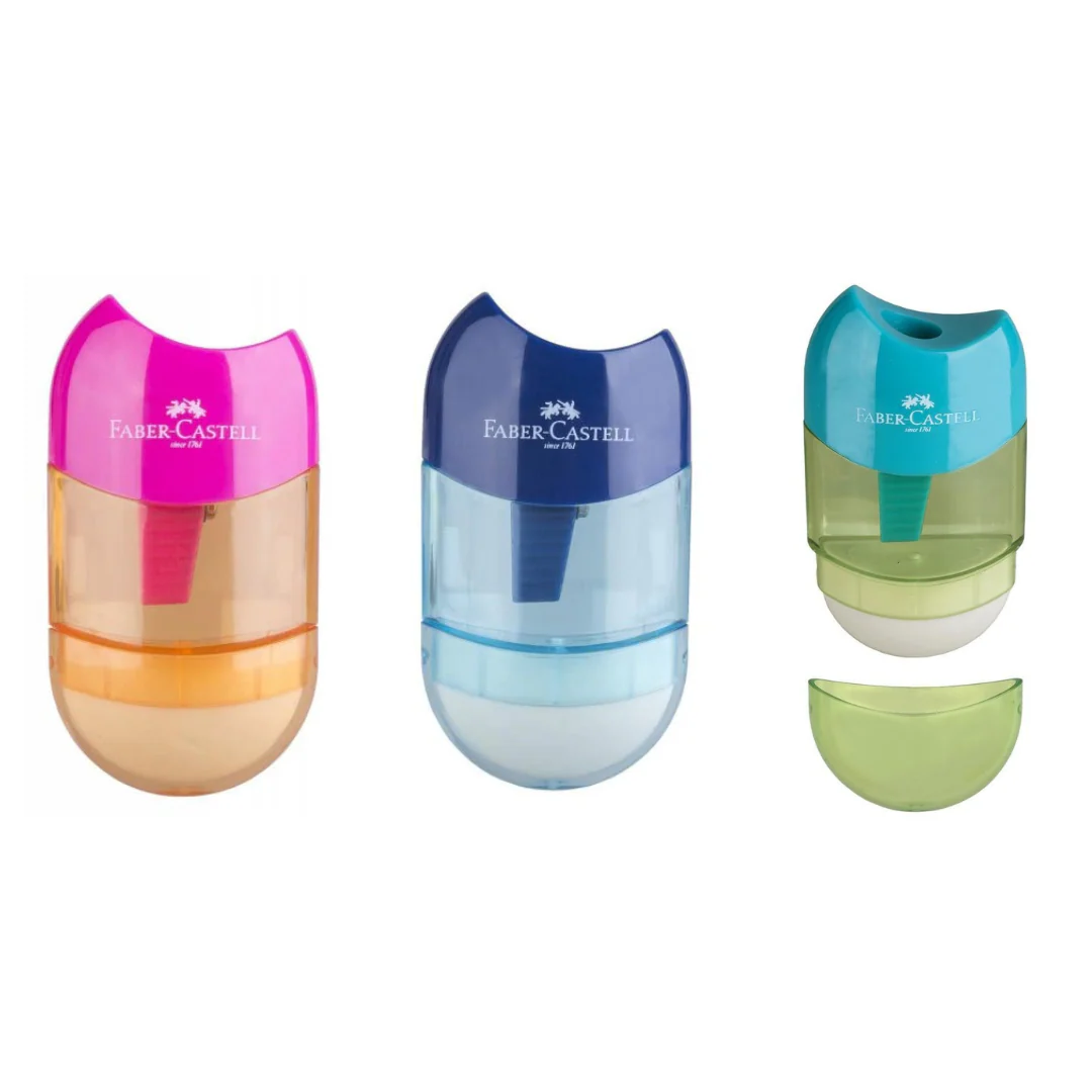 Single Hole with Catch Sharpener+Eraser Assorted