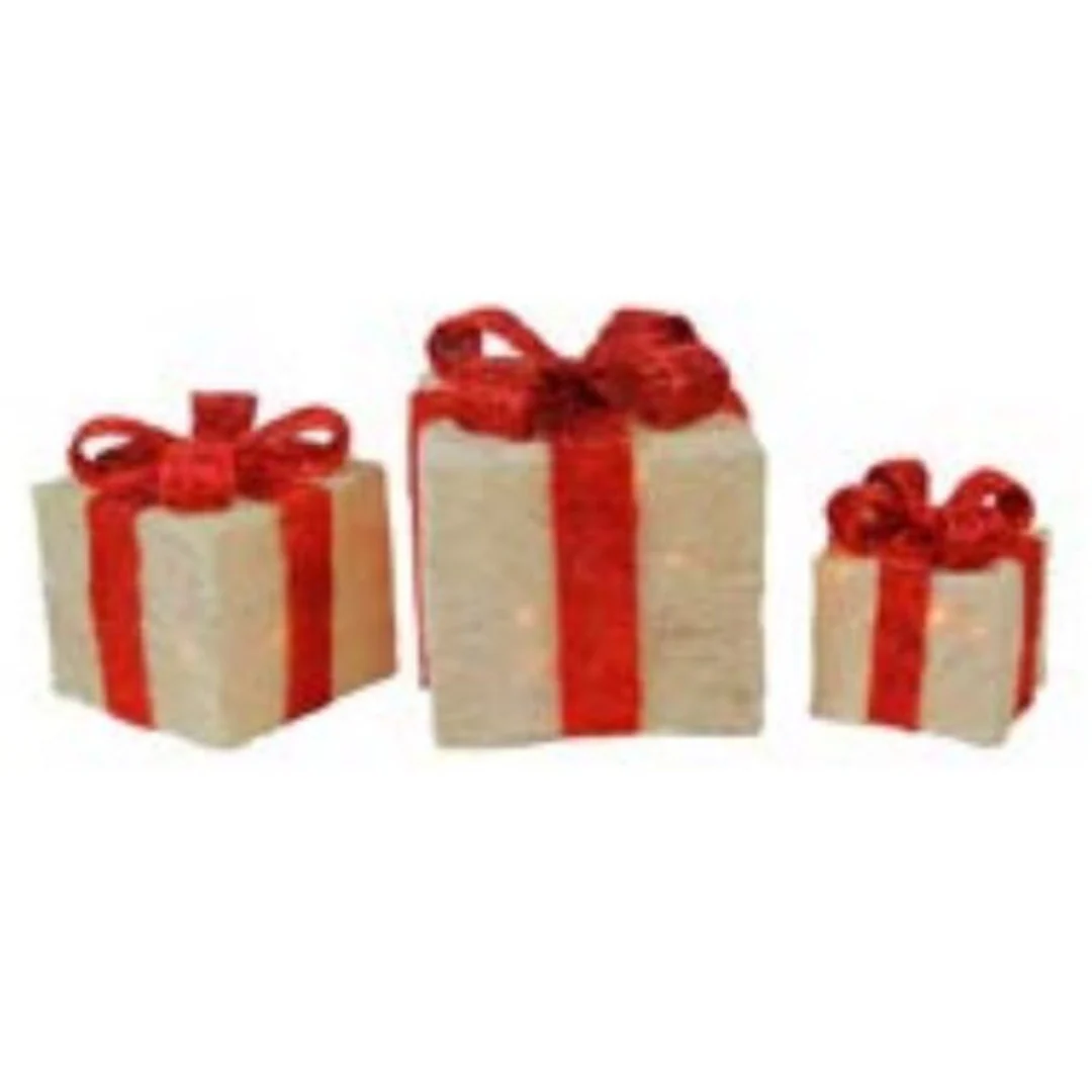 Sisal Presents with Light Set of 3