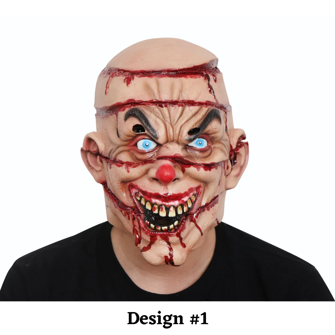 Sliced Face Latex Mask - Image 2