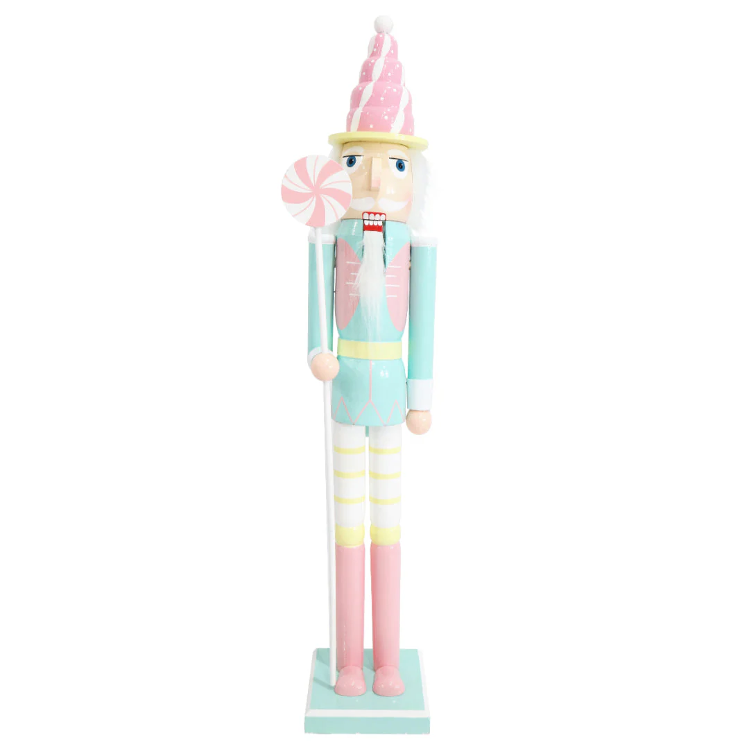 Slim Peppermint Candy Nutcracker 90cm Assorted - Image 2