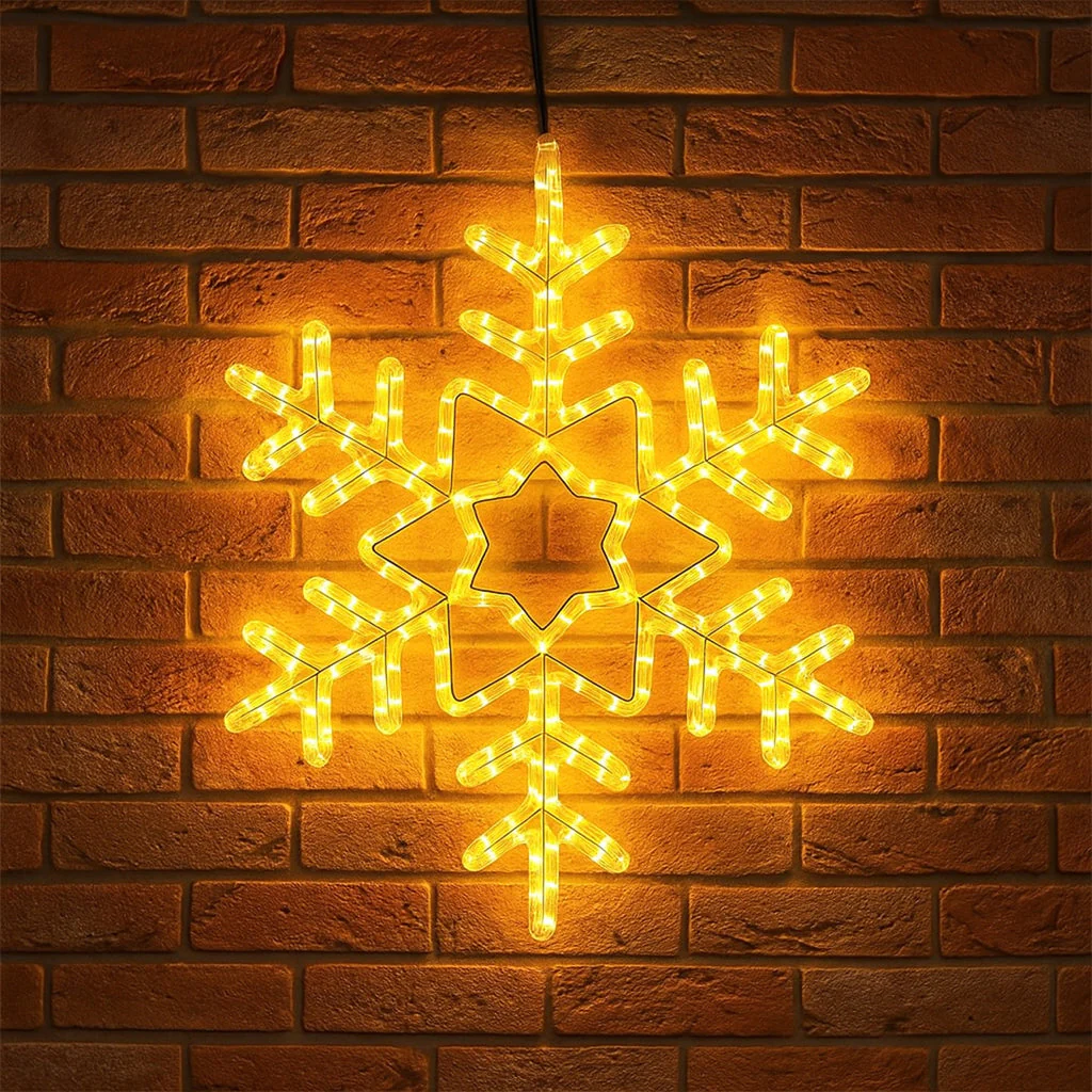 Snowflake Rope 60cm Light Silhouette - Warm White