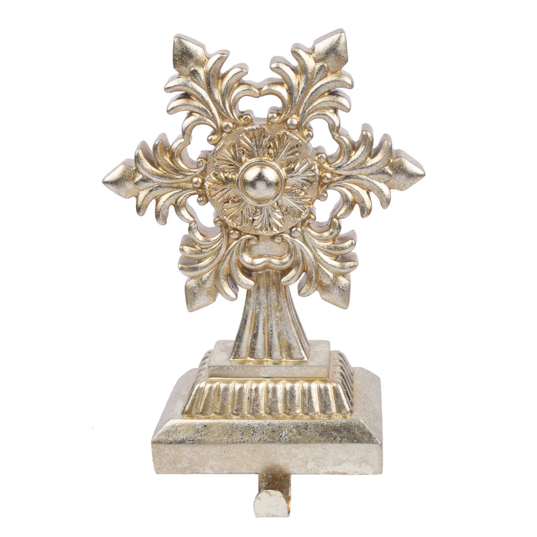 Champagne Snowflake Stocking Holder 19x11x26cm