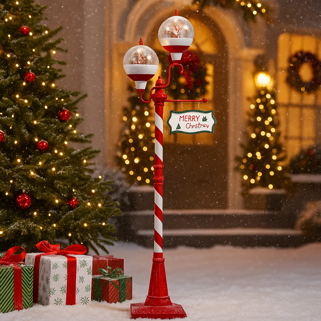 Snowing Globe Floor Lantern