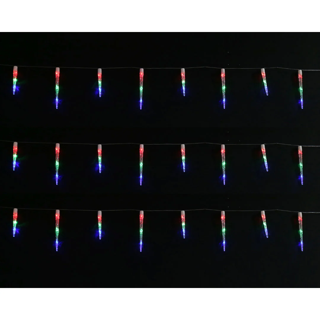 Solar Icicle Tube Lights 24pk Assorted - Image 3