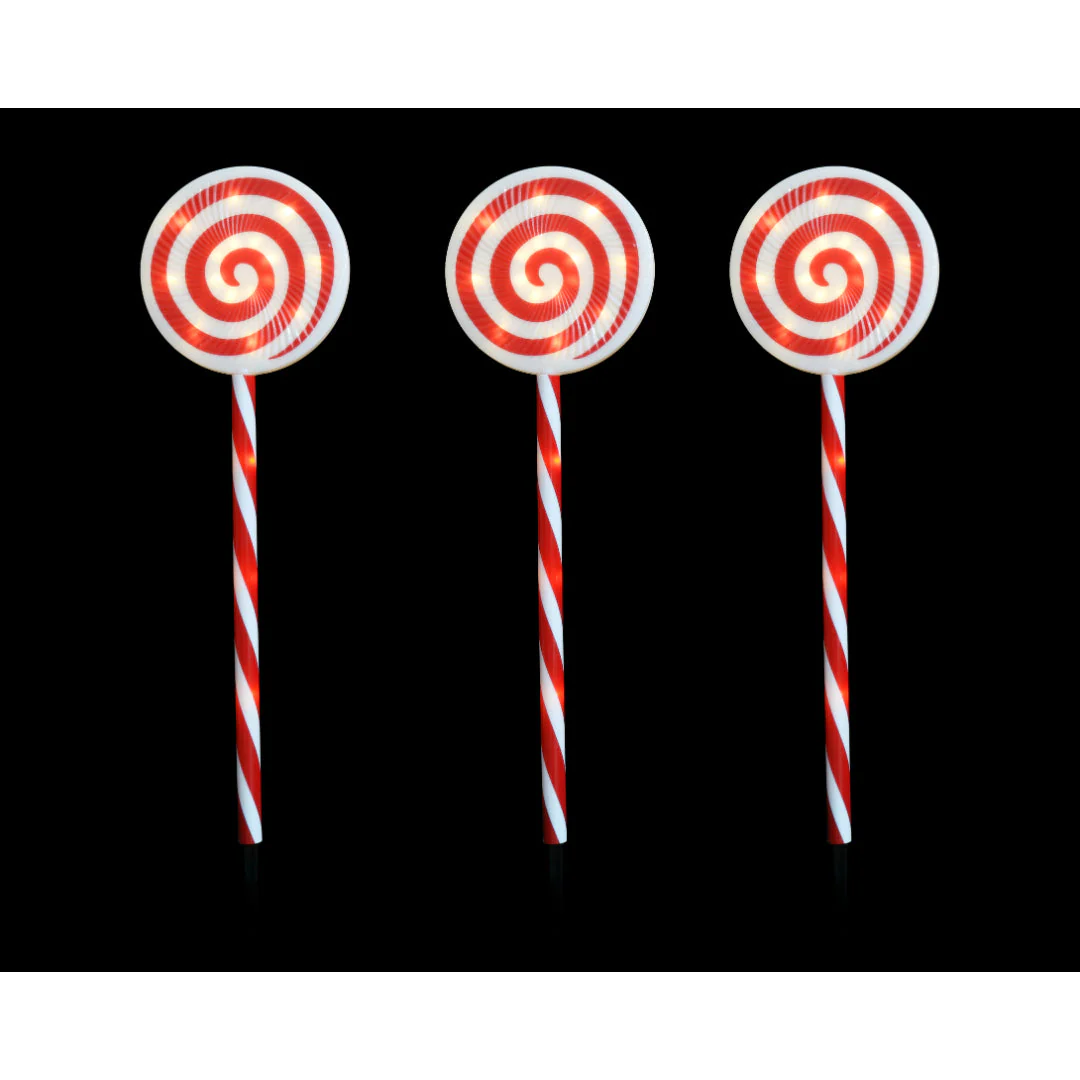 Solar LED Jumbo Path Lollipops 3pk - Image 2