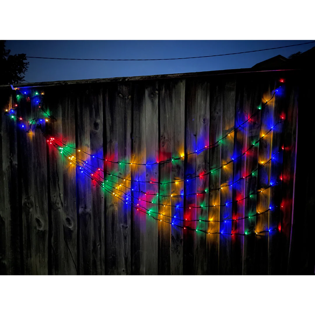 Solar LED Waterfall Star Multicolour 2.1m