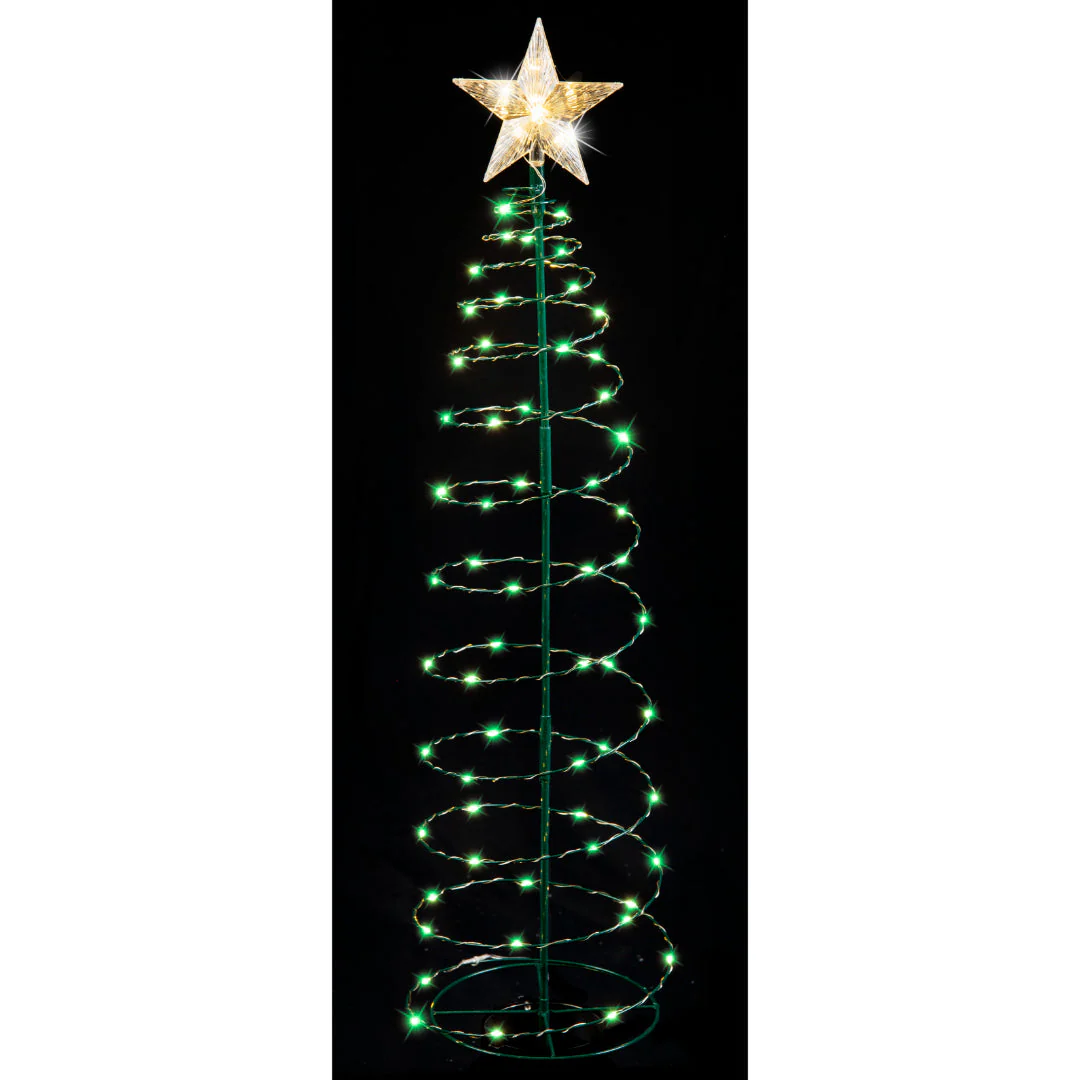 Solar LED Wire Spiral Tree 95cm Assorted - Image 4