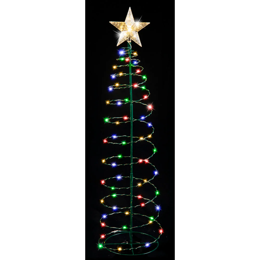 Solar LED Wire Spiral Tree 95cm Assorted - Image 6