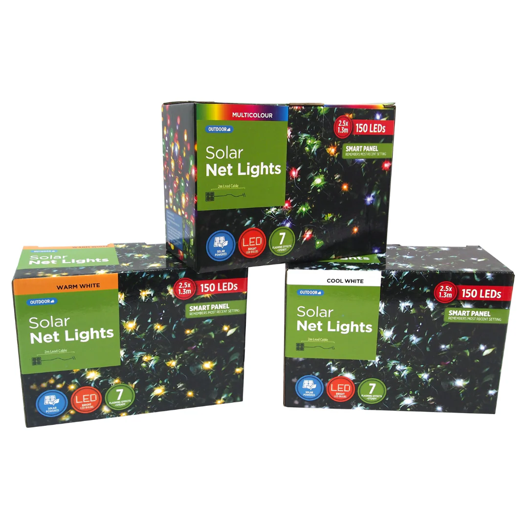 Solar Net Light 150pc 250cmx130cm Assorted