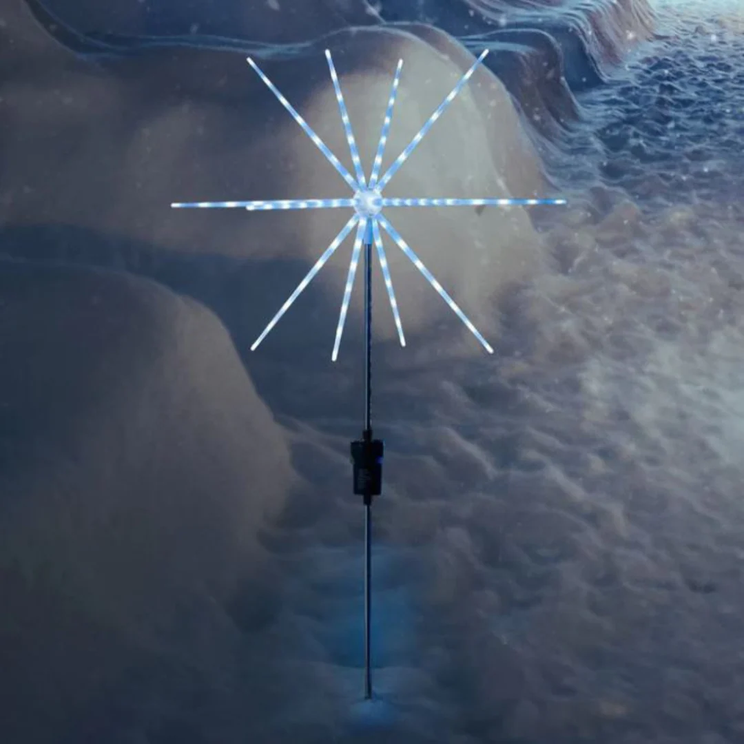 Solar Starburst Pathway Stake Light White 98cmH