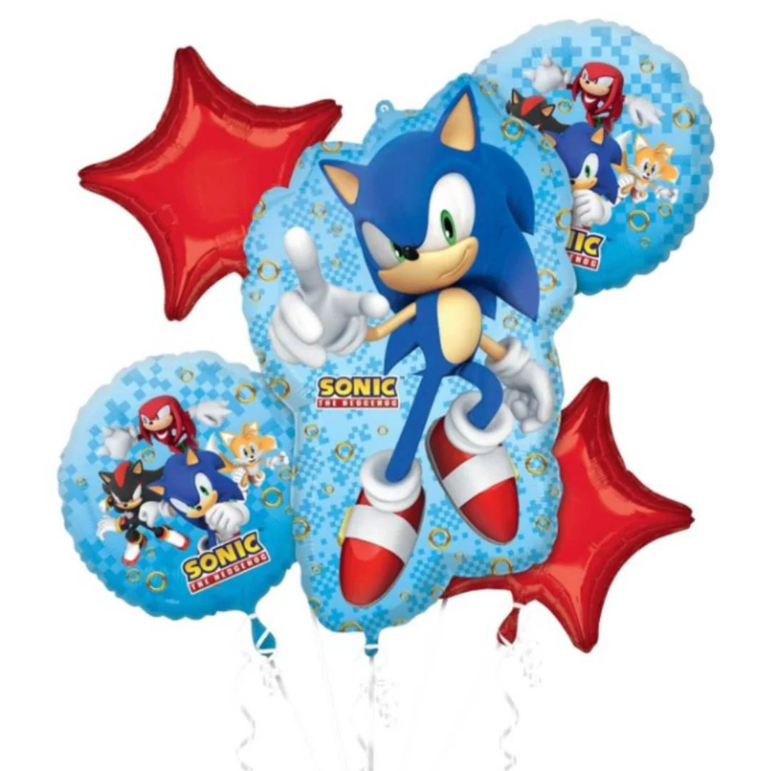 Foil Balloon Bouquet 5pc Sonic the Hedgehog 2 P76