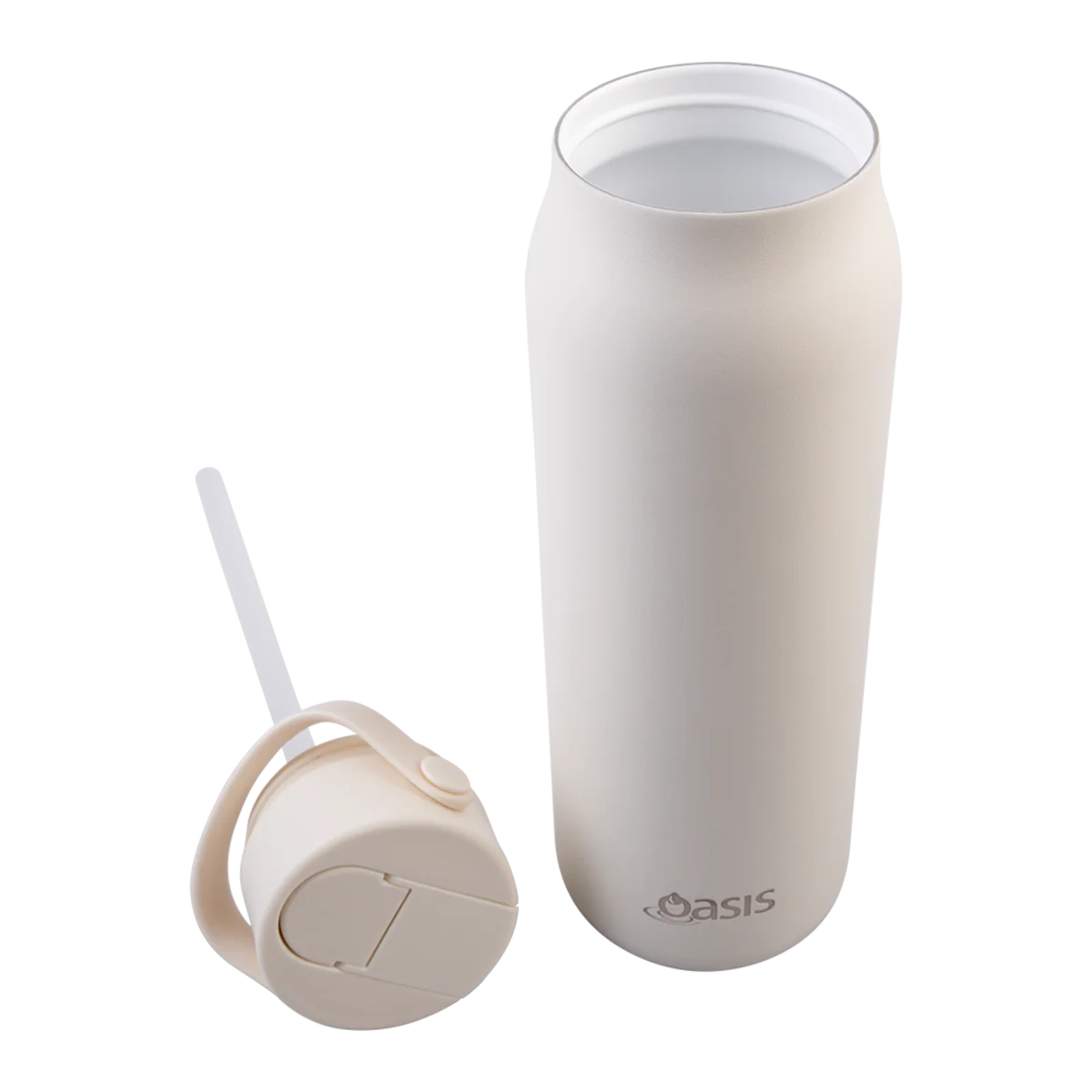 Oasis Sorrento Ceramic Lined Stainless Steel Double Wall Insulated Sipper Bottle 900ml Alabaster - Image 5