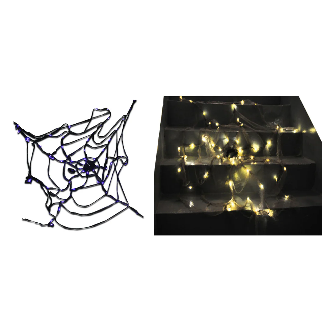 Spider Web with Lights 2.2m