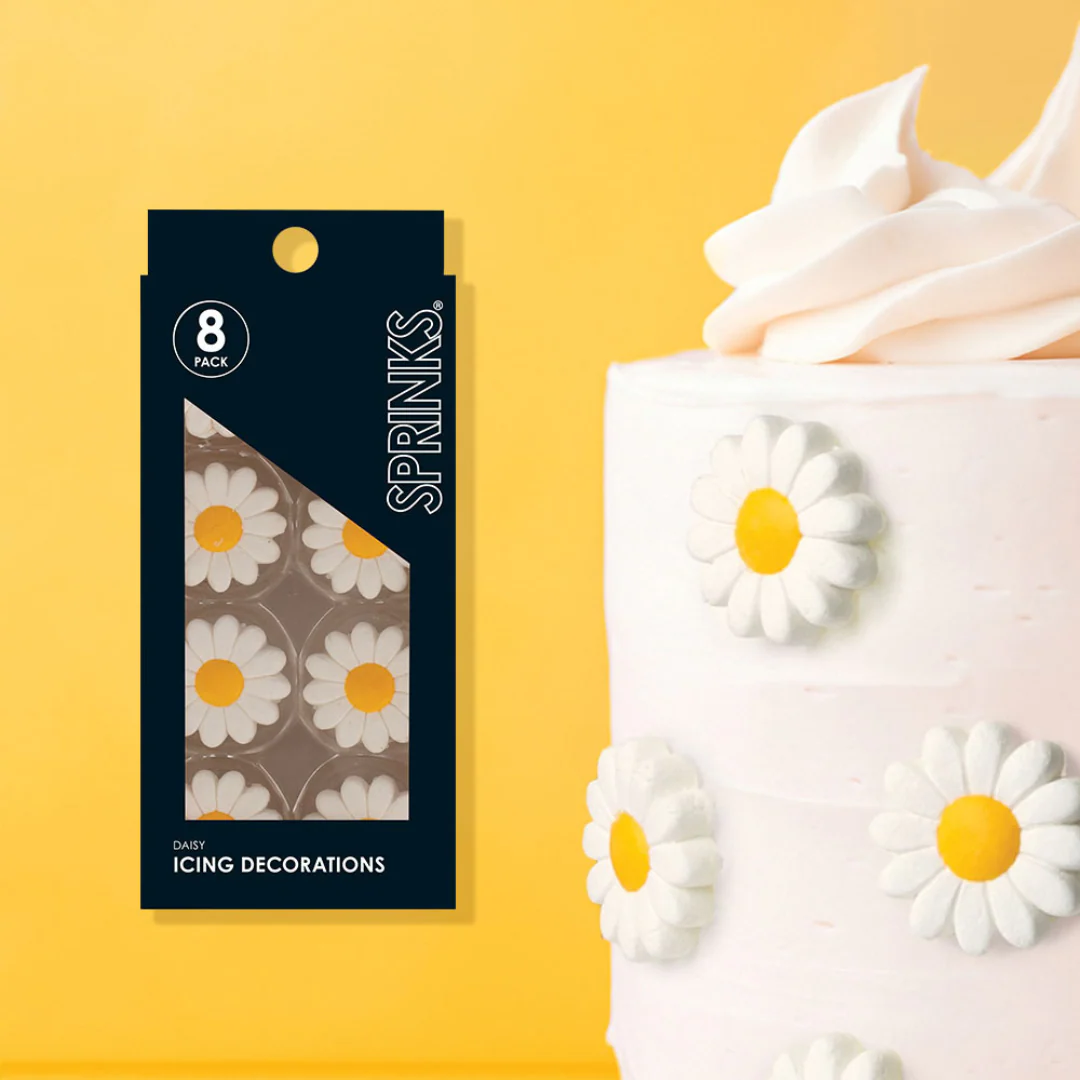 Sprinks Icing Decorations - Daisy 8 Pieces - Image 2