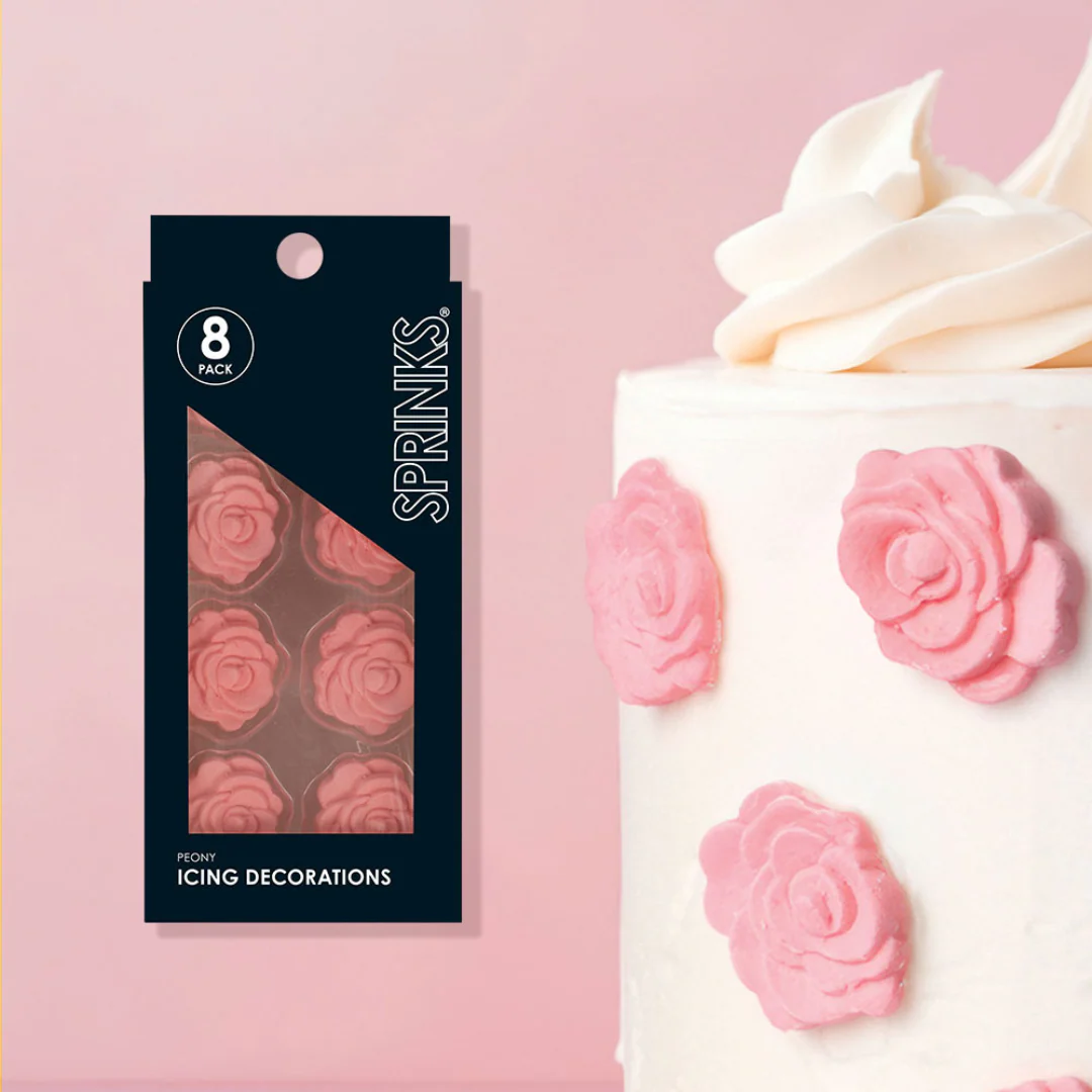 Sprinks Icing Decorations - Peony 8 Pieces - Image 2
