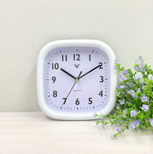 Clock Square kitchen wall clock 20x20x2cm Black -White 2 Assorted - Image 6