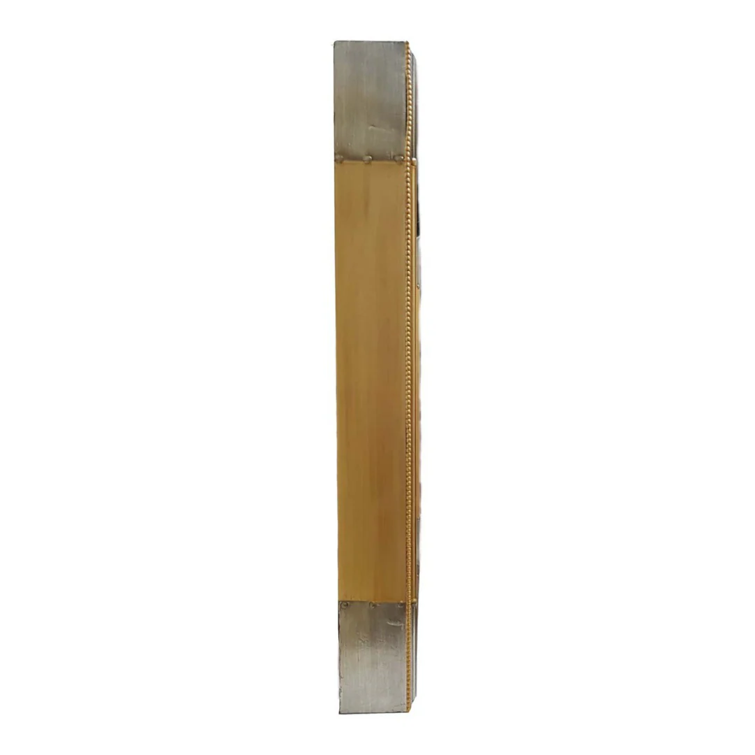 Square Roma Exposed Gear Clock 80x80cm Gold and Silver - Image 4