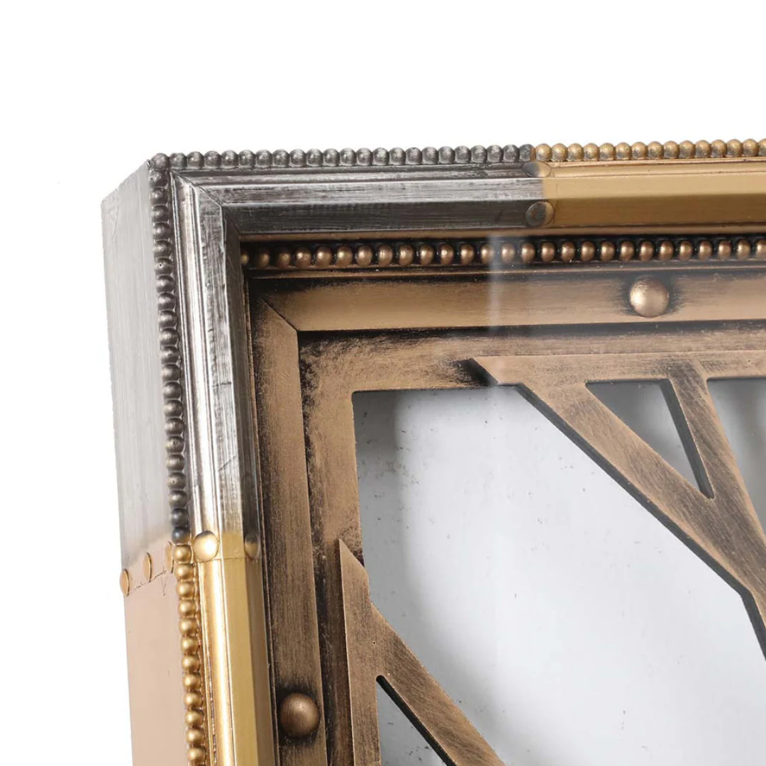 Square Roma Exposed Gear Clock 80x80cm Gold and Silver - Image 5