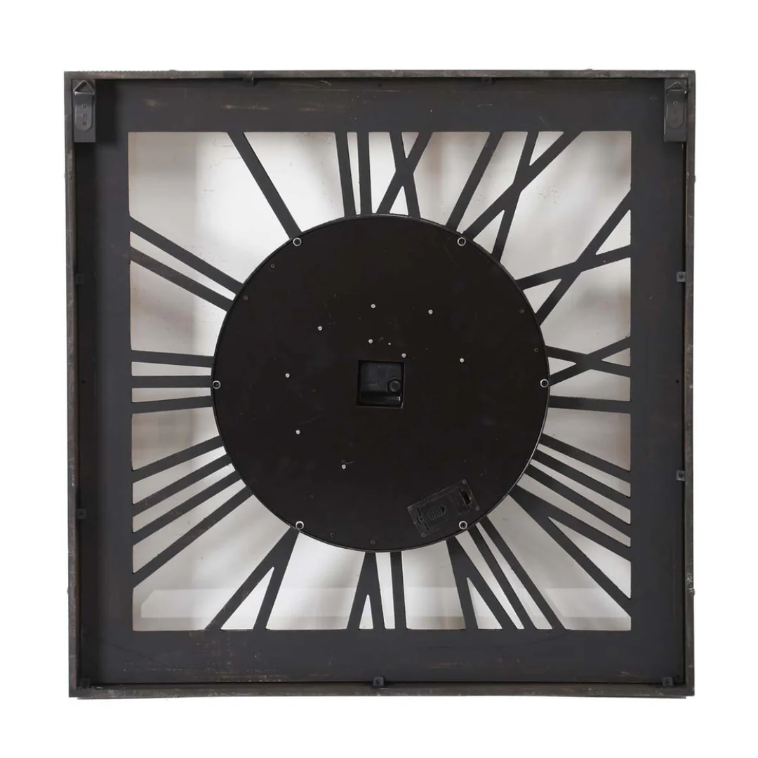Square Roma Exposed Gear Clock 80x80cm Gold and Silver - Image 7